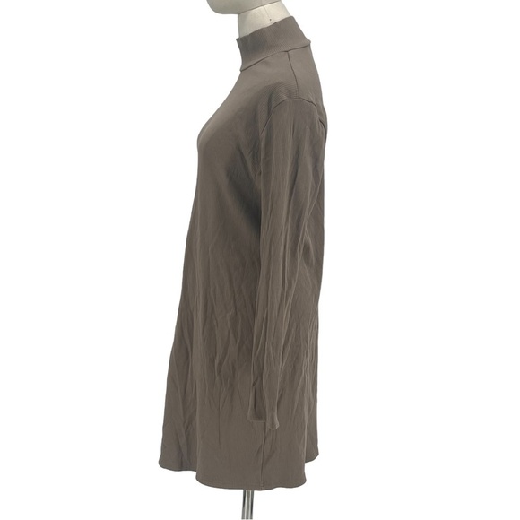 H&M Divided Tan Mock Neck Long Sleeve Mini Dress Size XL Women's - Picture 4 of 6